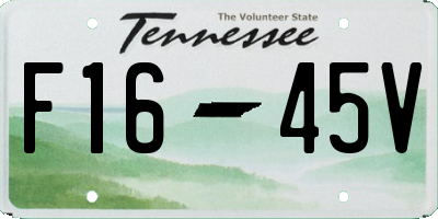 TN license plate F1645V