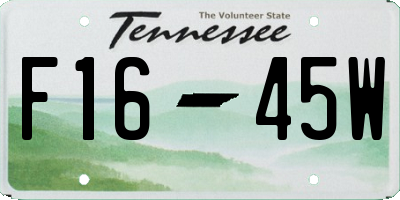 TN license plate F1645W
