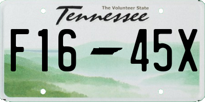 TN license plate F1645X