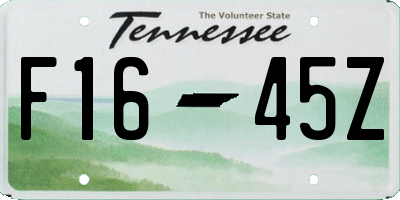 TN license plate F1645Z