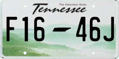 TN license plate F1646J