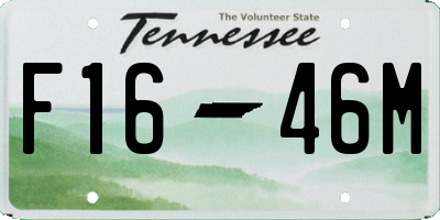 TN license plate F1646M