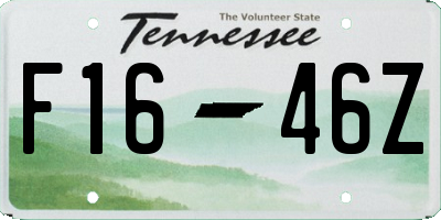 TN license plate F1646Z