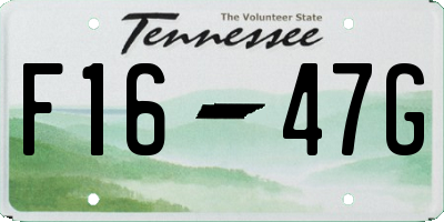 TN license plate F1647G