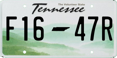 TN license plate F1647R