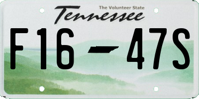 TN license plate F1647S