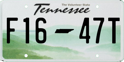 TN license plate F1647T