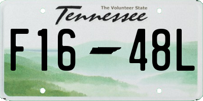TN license plate F1648L