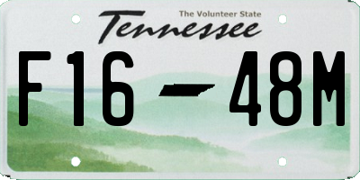 TN license plate F1648M