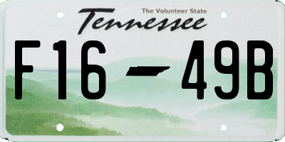 TN license plate F1649B