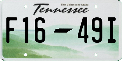 TN license plate F1649I