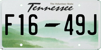 TN license plate F1649J