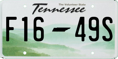 TN license plate F1649S