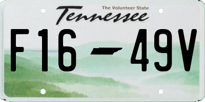 TN license plate F1649V