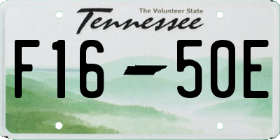TN license plate F1650E