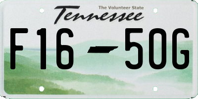 TN license plate F1650G