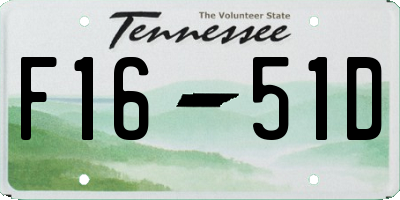 TN license plate F1651D