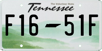 TN license plate F1651F