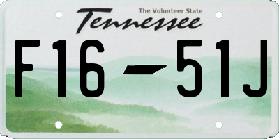 TN license plate F1651J