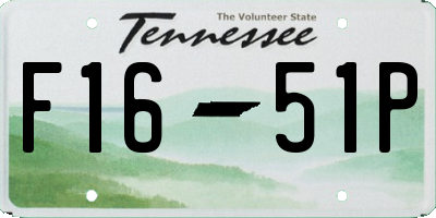 TN license plate F1651P