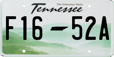 TN license plate F1652A