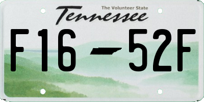 TN license plate F1652F