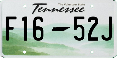 TN license plate F1652J