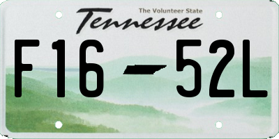 TN license plate F1652L