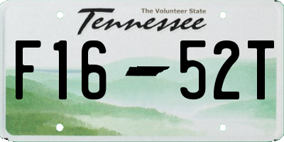 TN license plate F1652T