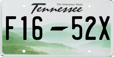 TN license plate F1652X