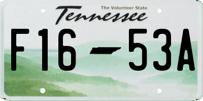 TN license plate F1653A