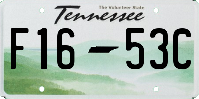 TN license plate F1653C