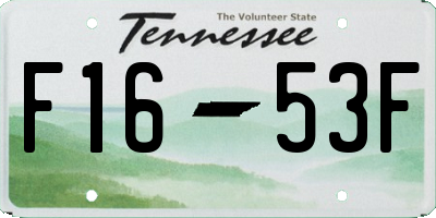 TN license plate F1653F