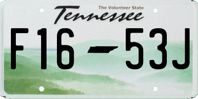 TN license plate F1653J