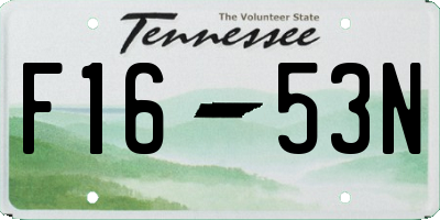 TN license plate F1653N
