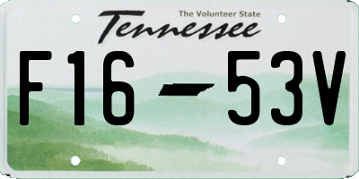 TN license plate F1653V