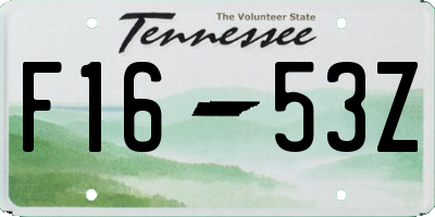 TN license plate F1653Z