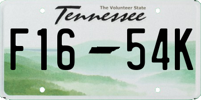 TN license plate F1654K