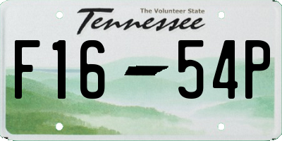 TN license plate F1654P