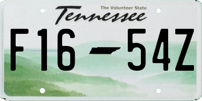 TN license plate F1654Z