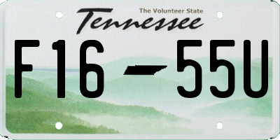 TN license plate F1655U