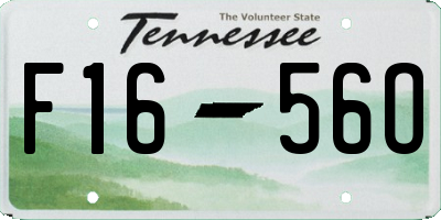 TN license plate F1656O