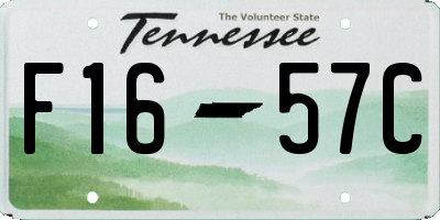 TN license plate F1657C
