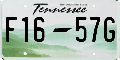 TN license plate F1657G