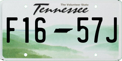TN license plate F1657J