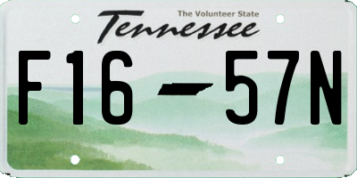 TN license plate F1657N