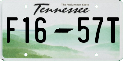 TN license plate F1657T