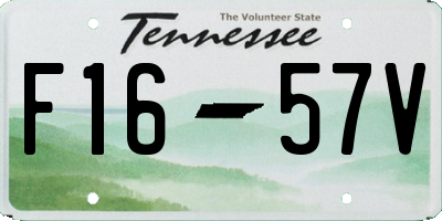 TN license plate F1657V