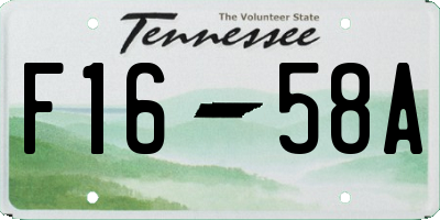TN license plate F1658A