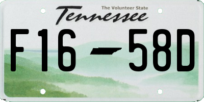 TN license plate F1658D